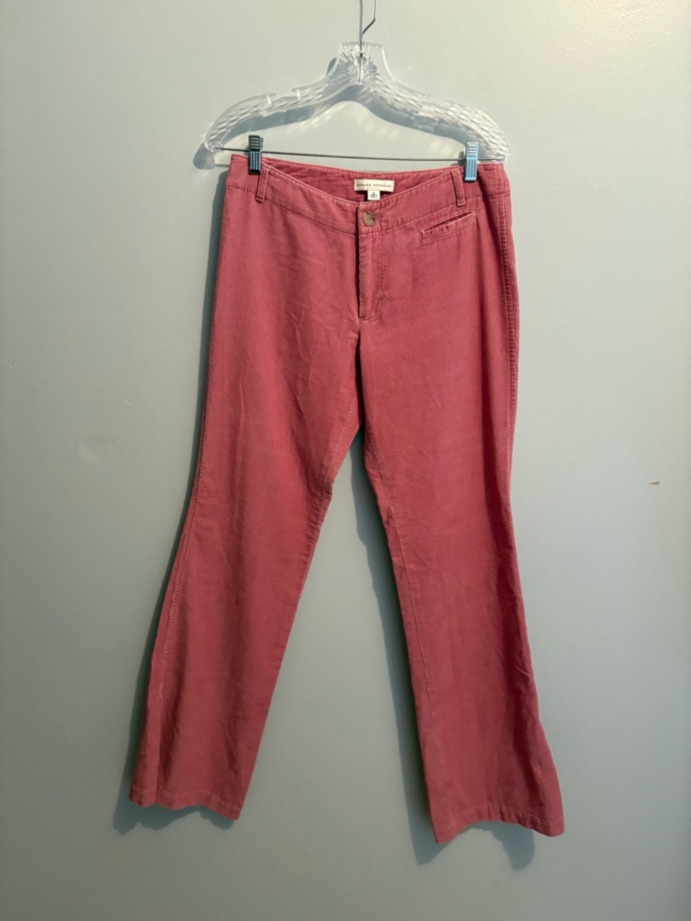 Banana Republic Women’s Size 6 Pink Corduroy Pants 100% Cotton Bootcut Low Rise